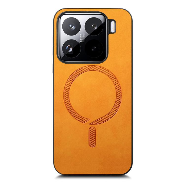 For Xiaomi 15 Pro Solid Color Retro Magsafe PU Back Cover Phone Case