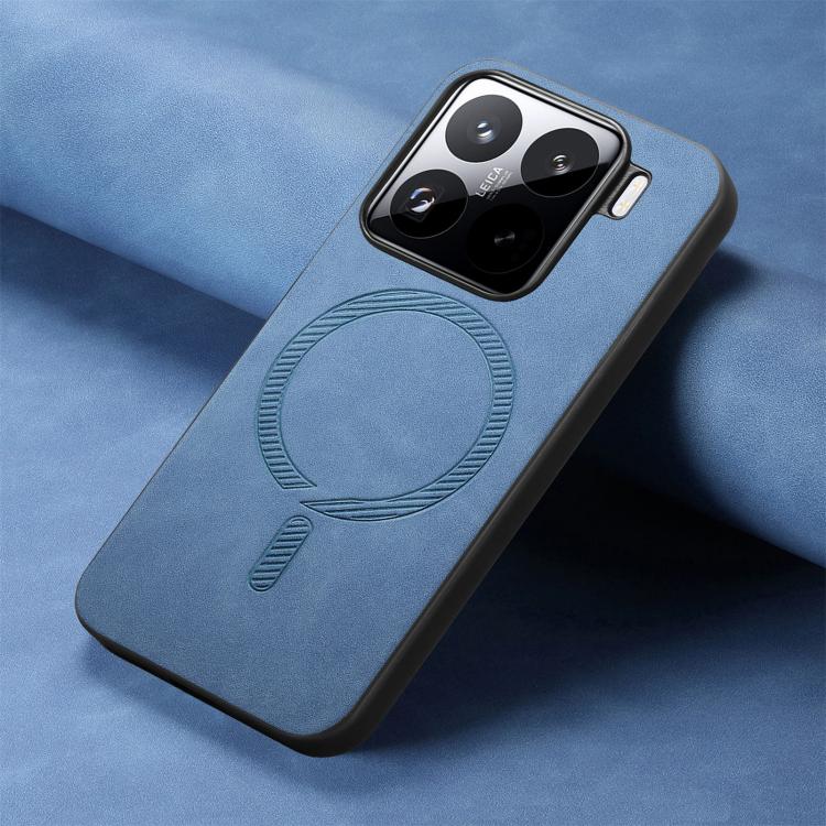 For Xiaomi 15 Pro Solid Color Retro Magsafe PU Back Cover Phone Case