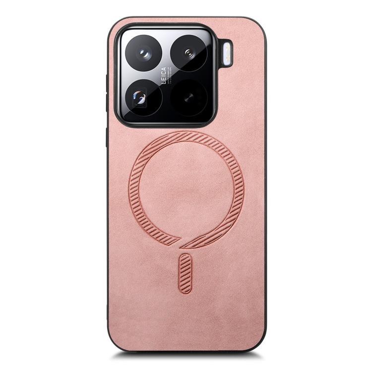 For Xiaomi 15 Pro Solid Color Retro Magsafe PU Back Cover Phone Case