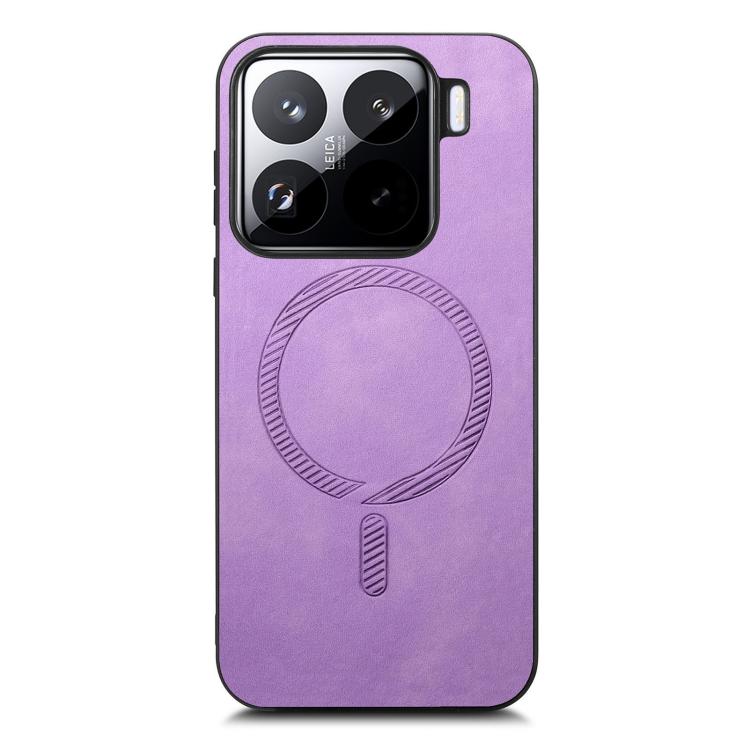 For Xiaomi 15 Pro Solid Color Retro Magsafe PU Back Cover Phone Case