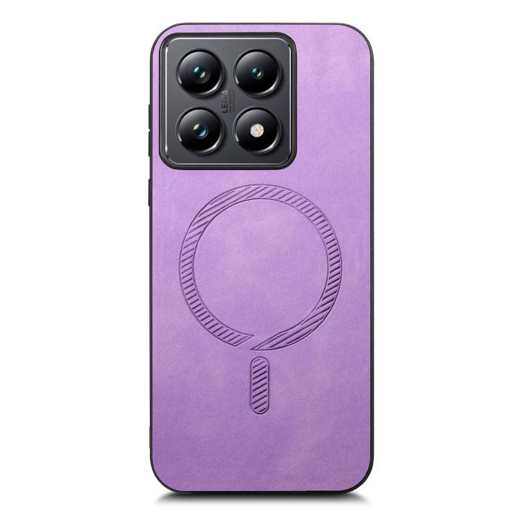 For Xiaomi 14T Solid Color Retro Magsafe PU Back Cover Phone Case