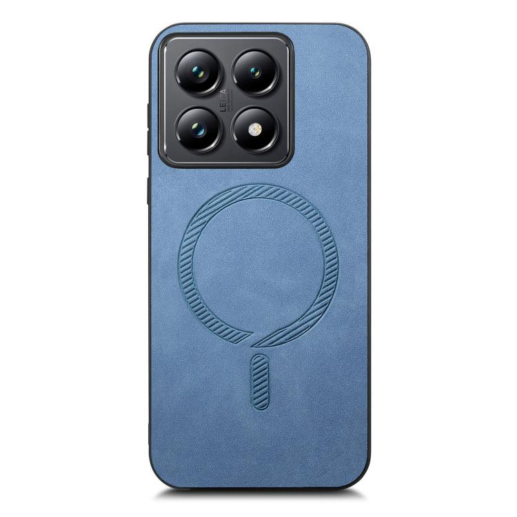 For Xiaomi 14T Pro Solid Color Retro Magsafe PU Back Cover Phone Case