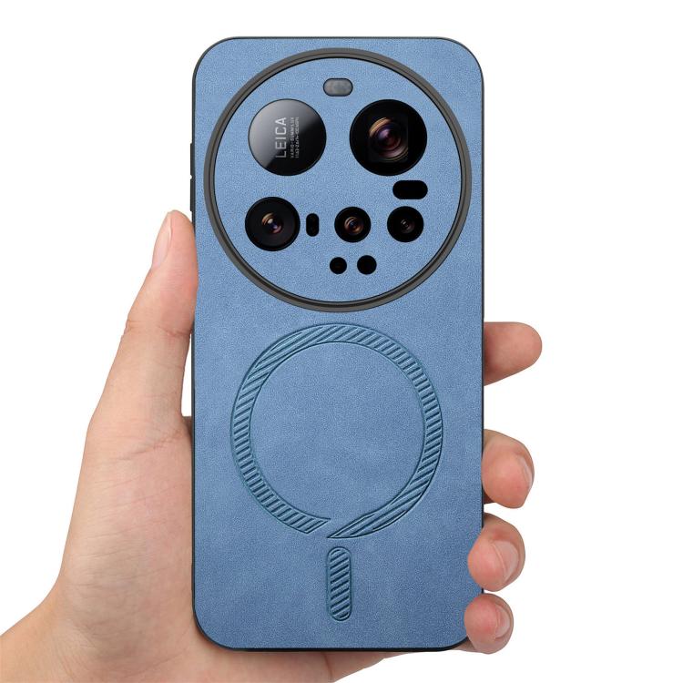 For Xiaomi 15 Ultra Solid Color Retro Magsafe PU Back Cover Phone Case