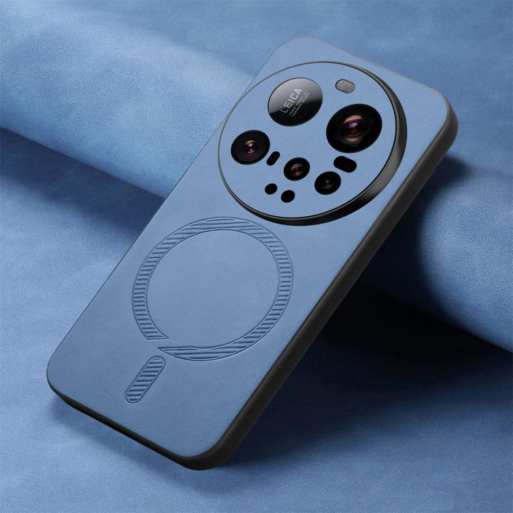 For Xiaomi 15 Ultra Solid Color Retro Magsafe PU Back Cover Phone Case