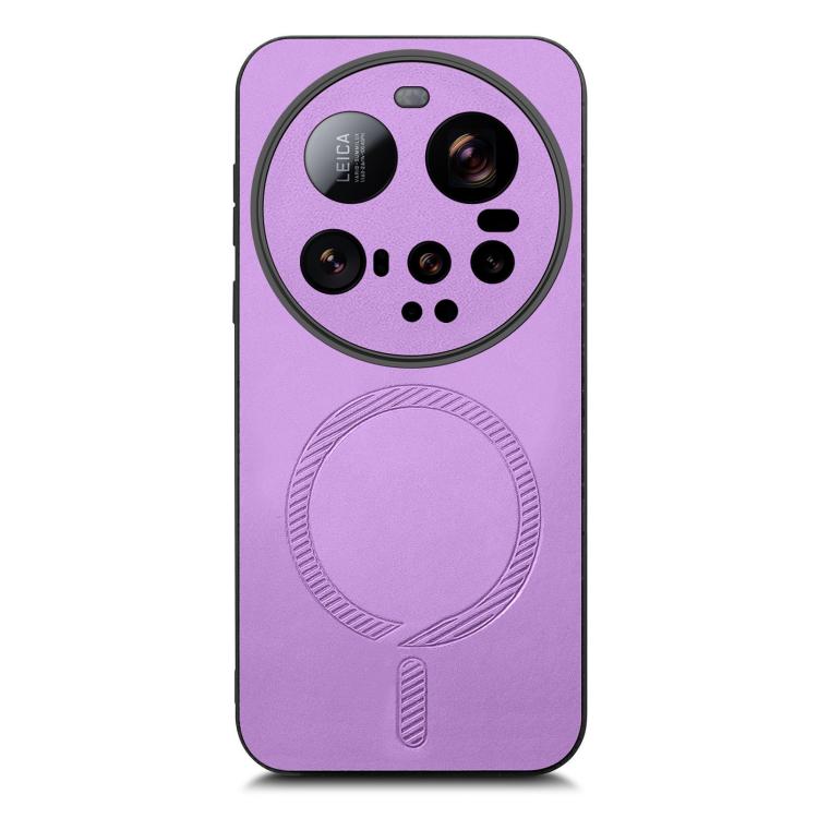 For Xiaomi 15 Ultra Solid Color Retro Magsafe PU Back Cover Phone Case