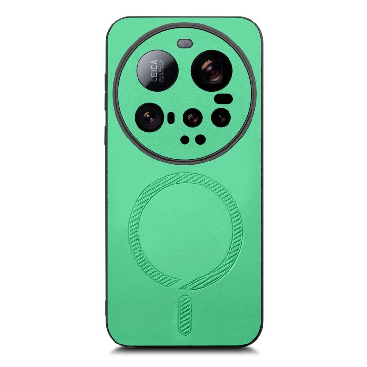 For Xiaomi 15 Ultra Solid Color Retro Magsafe PU Back Cover Phone Case