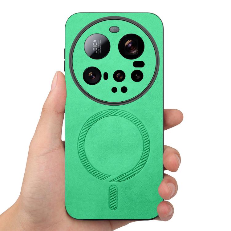 For Xiaomi 15 Ultra Solid Color Retro Magsafe PU Back Cover Phone Case