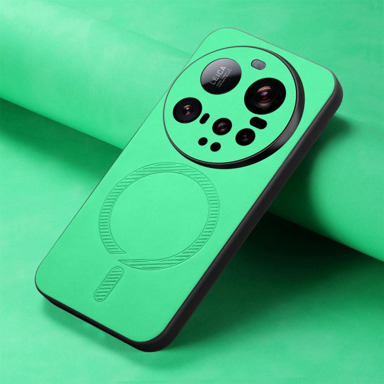 For Xiaomi 15 Ultra Solid Color Retro Magsafe PU Back Cover Phone Case
