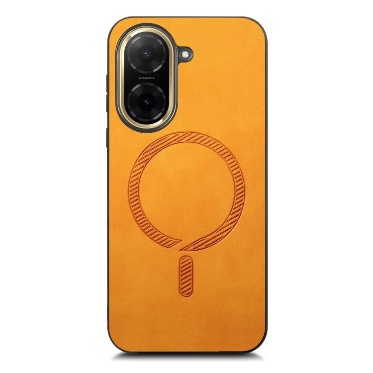 For Redmi A5 4G 171.7mm / Poco C71 Solid Color Retro Magsafe PU Back Cover Phone Case