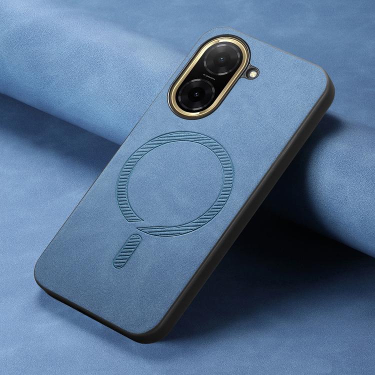 For Redmi A5 4G 171.7mm / Poco C71 Solid Color Retro Magsafe PU Back Cover Phone Case