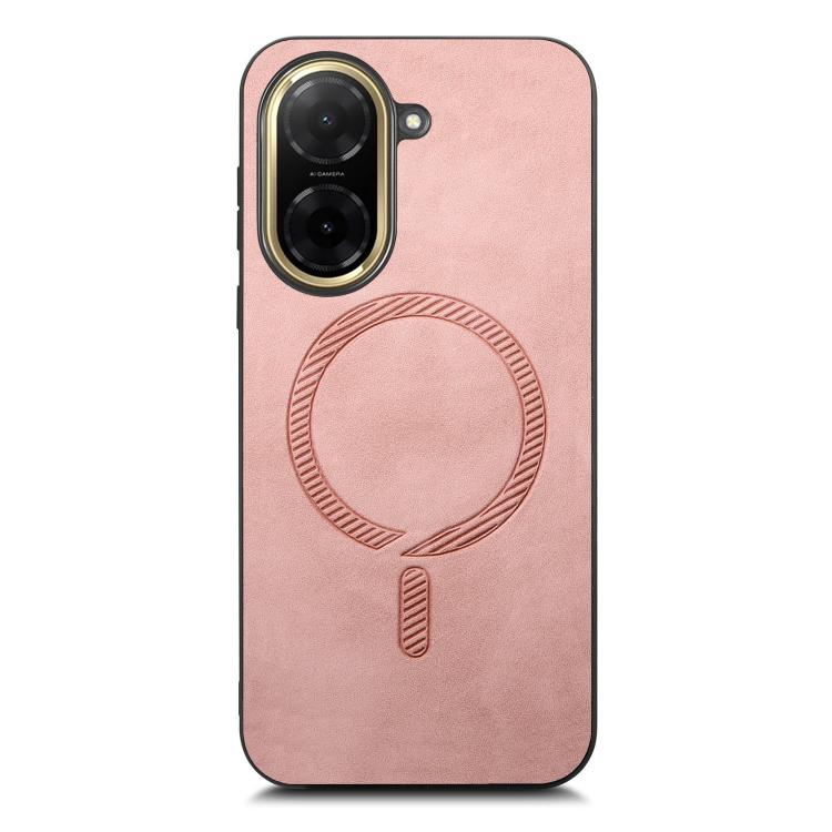 For Redmi A5 4G 171.7mm / Poco C71 Solid Color Retro Magsafe PU Back Cover Phone Case