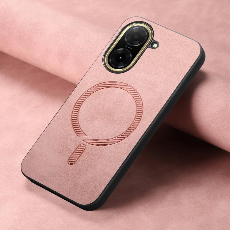 For Redmi A5 4G 171.7mm / Poco C71 Solid Color Retro Magsafe PU Back Cover Phone Case