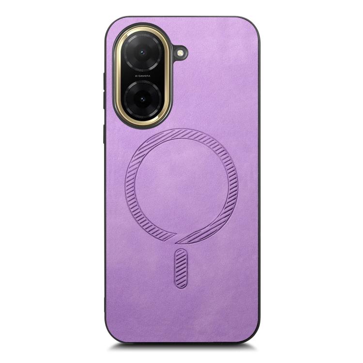 For Redmi A5 4G 171.7mm / Poco C71 Solid Color Retro Magsafe PU Back Cover Phone Case