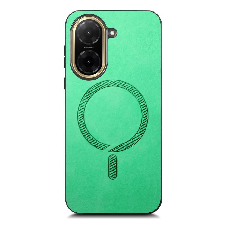 For Redmi A5 4G 171.7mm / Poco C71 Solid Color Retro Magsafe PU Back Cover Phone Case
