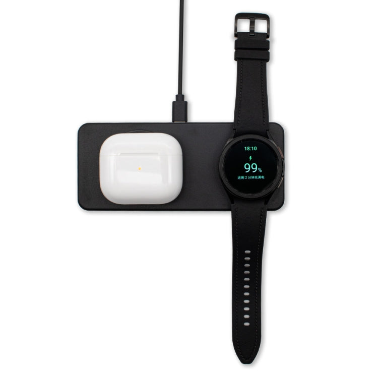 2-in-1 Multifunctional Magnetic Wireless Charging Base - Black