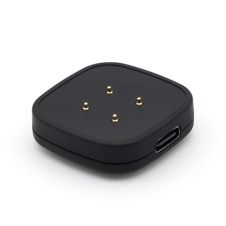 For Fitbit Versa 4 Portable Detachable USB-C / Type-C Interface Smart Watch Magnetic Charger - Black