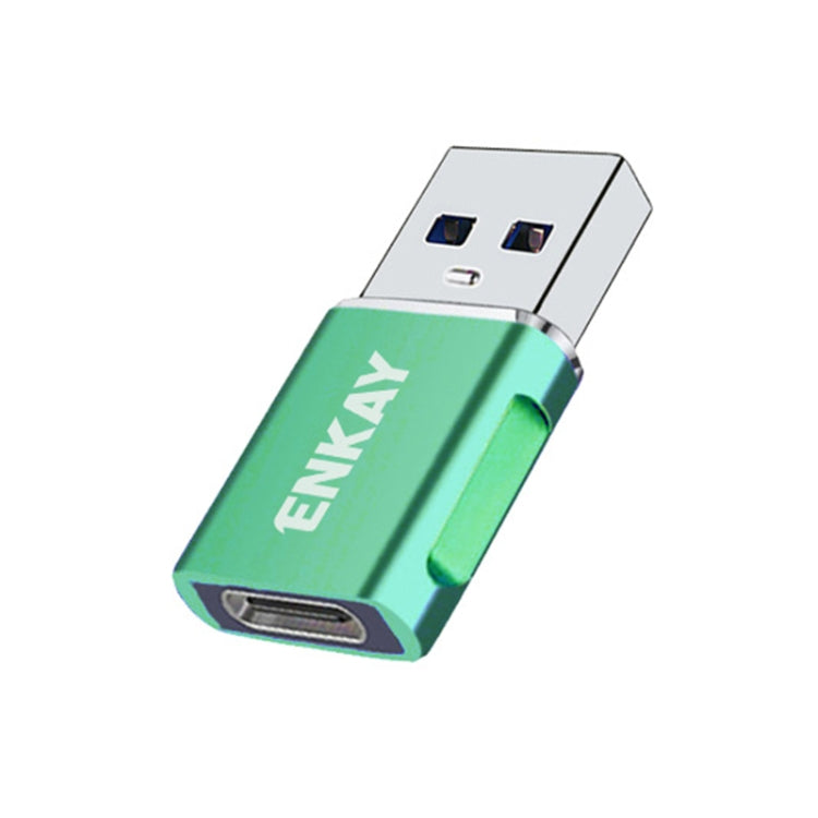 ENKAY ENK-AT119 Aluminium Alloy Male USB 3.0 to Female Type-C Data Adapter Converter Support Fast Charging