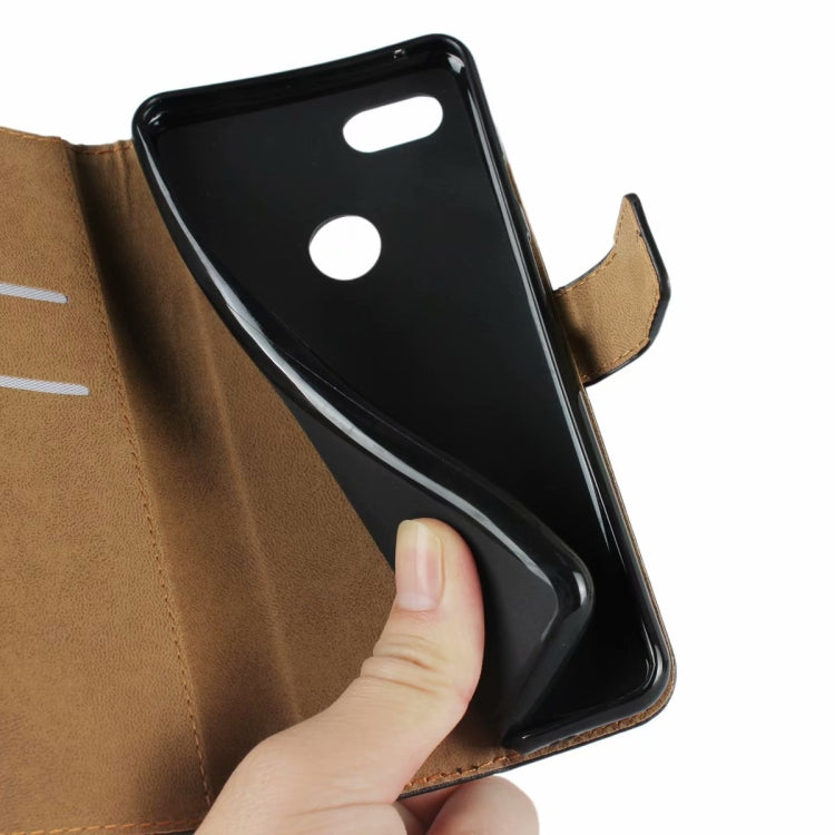 Leather Horizontal Flip Holster for Google Pixel 3 XL , with Magnetic Clasp and Bracket and Card Slot and Wallet(Black)