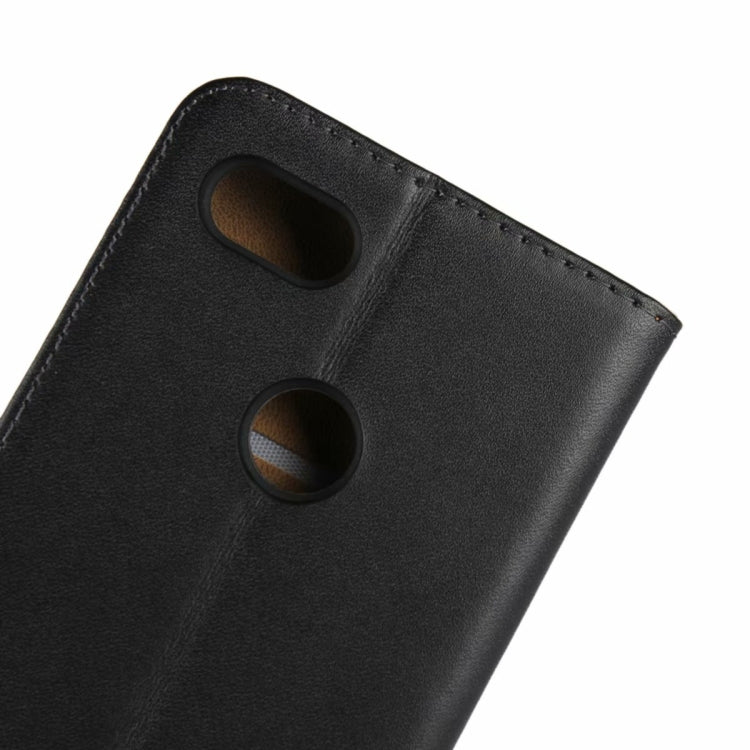 Leather Horizontal Flip Holster for Google Pixel 3 XL , with Magnetic Clasp and Bracket and Card Slot and Wallet(Black)