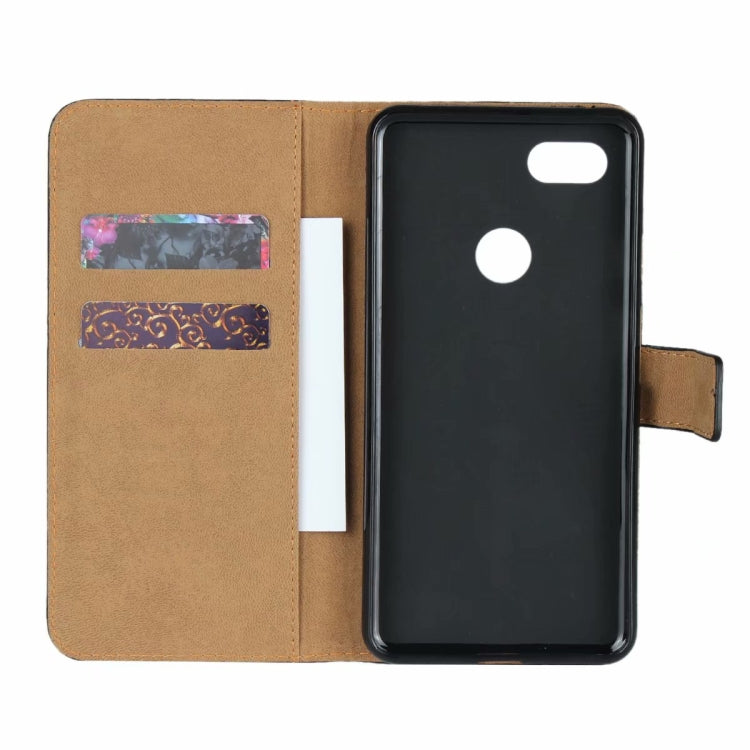 Leather Horizontal Flip Holster for Google Pixel 3 XL , with Magnetic Clasp and Bracket and Card Slot and Wallet(Black)
