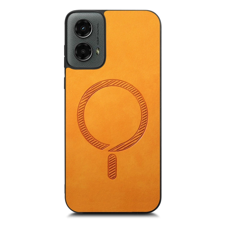 For Motorola Moto G 5G 2024 Retro Magsafe Magnetic PU Back Cover Phone Case