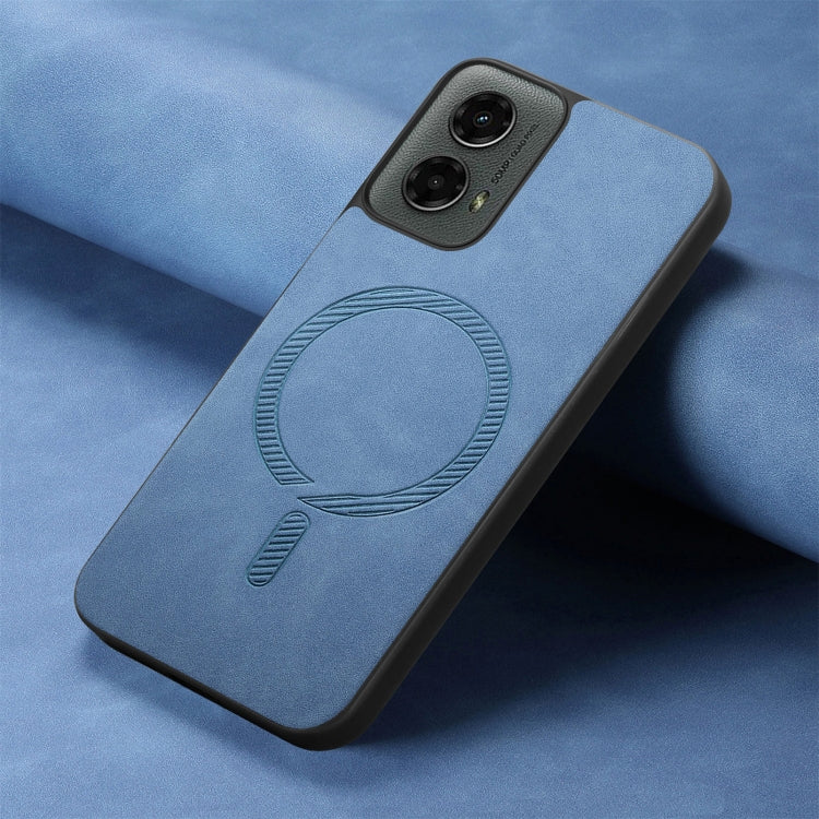For Motorola Moto G 5G 2024 Retro Magsafe Magnetic PU Back Cover Phone Case