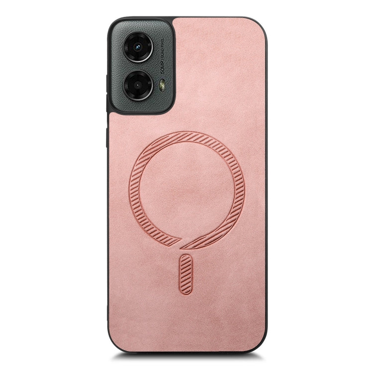 For Motorola Moto G 5G 2024 Retro Magsafe Magnetic PU Back Cover Phone Case