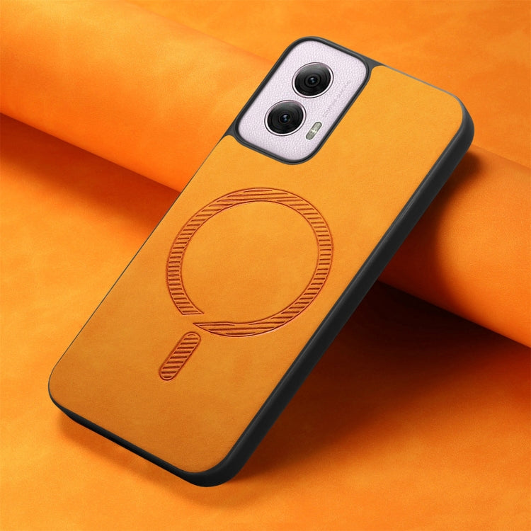 For Motorola Moto G Power 2024 5G Retro Magsafe Magnetic PU Back Cover Phone Case