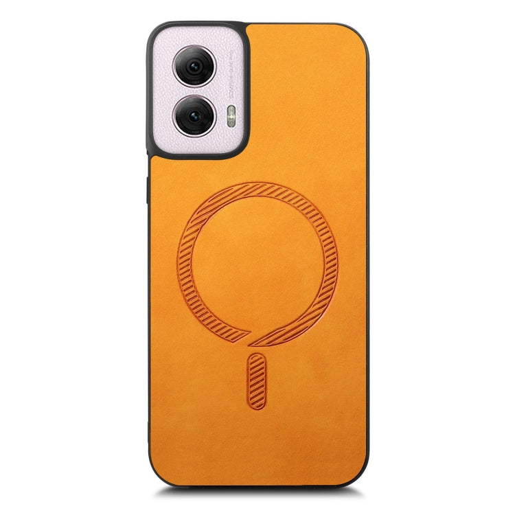 For Motorola Moto G Power 2024 5G Retro Magsafe Magnetic PU Back Cover Phone Case