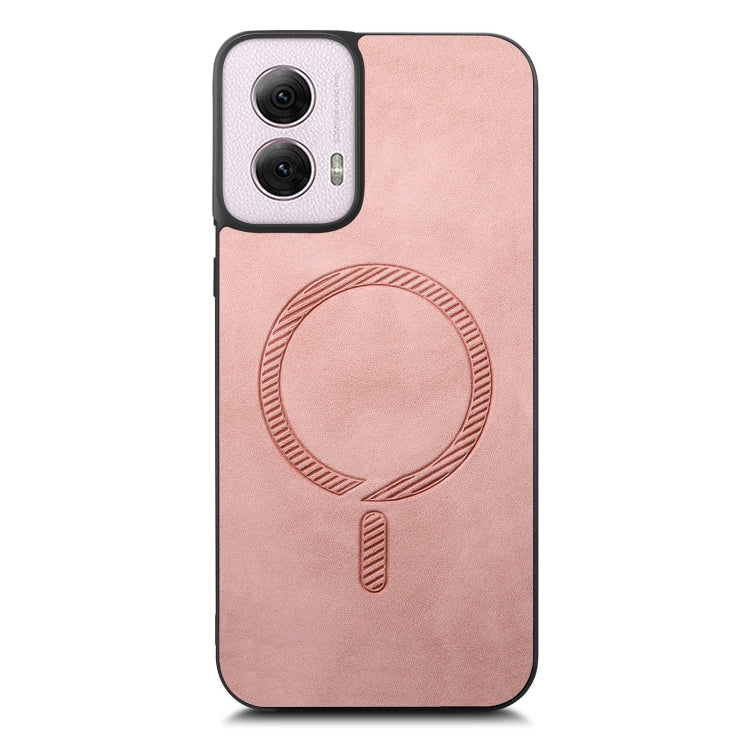For Motorola Moto G Power 2024 5G Retro Magsafe Magnetic PU Back Cover Phone Case