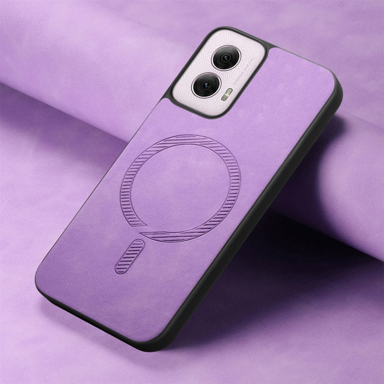 For Motorola Moto G Power 2024 5G Retro Magsafe Magnetic PU Back Cover Phone Case