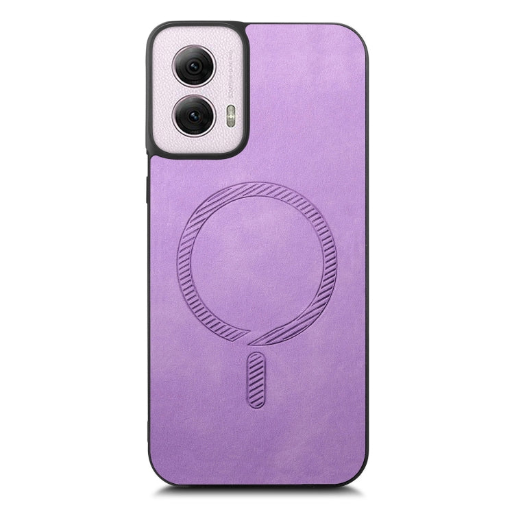 For Motorola Moto G Power 2024 5G Retro Magsafe Magnetic PU Back Cover Phone Case