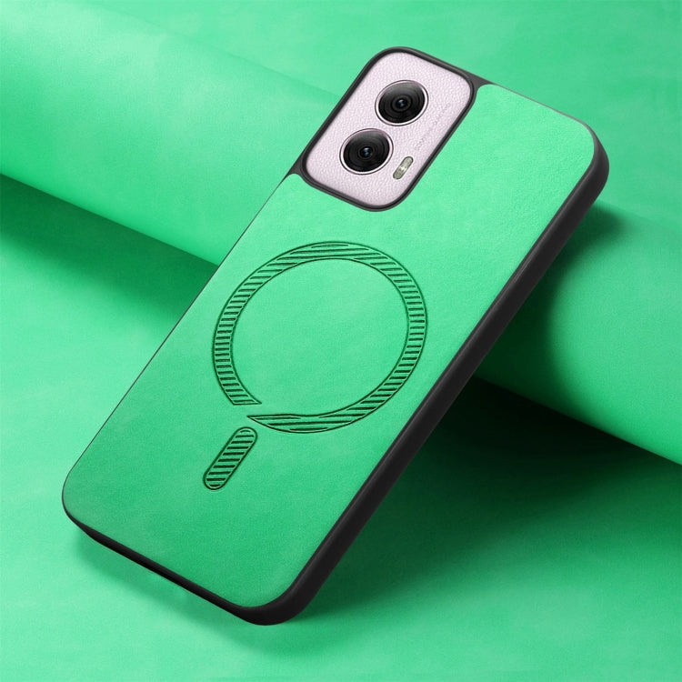 For Motorola Moto G Power 2024 5G Retro Magsafe Magnetic PU Back Cover Phone Case