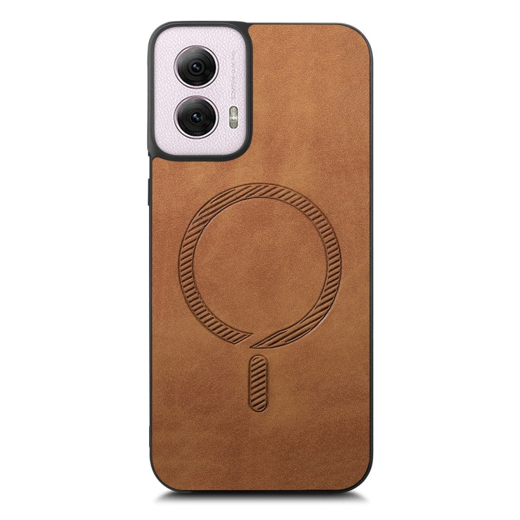 For Motorola Moto G Power 2024 5G Retro Magsafe Magnetic PU Back Cover Phone Case