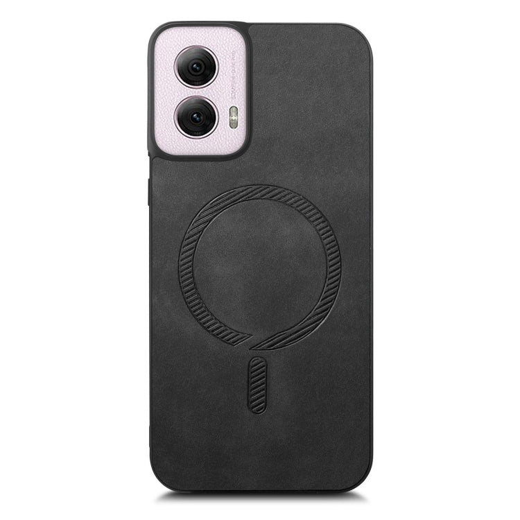 For Motorola Moto G Power 2024 5G Retro Magsafe Magnetic PU Back Cover Phone Case