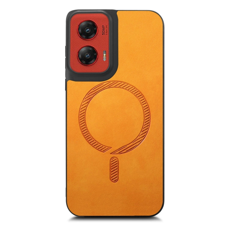 For Motorola Moto G Stylus 5G 2024 Retro Magsafe Magnetic PU Back Cover Phone Case
