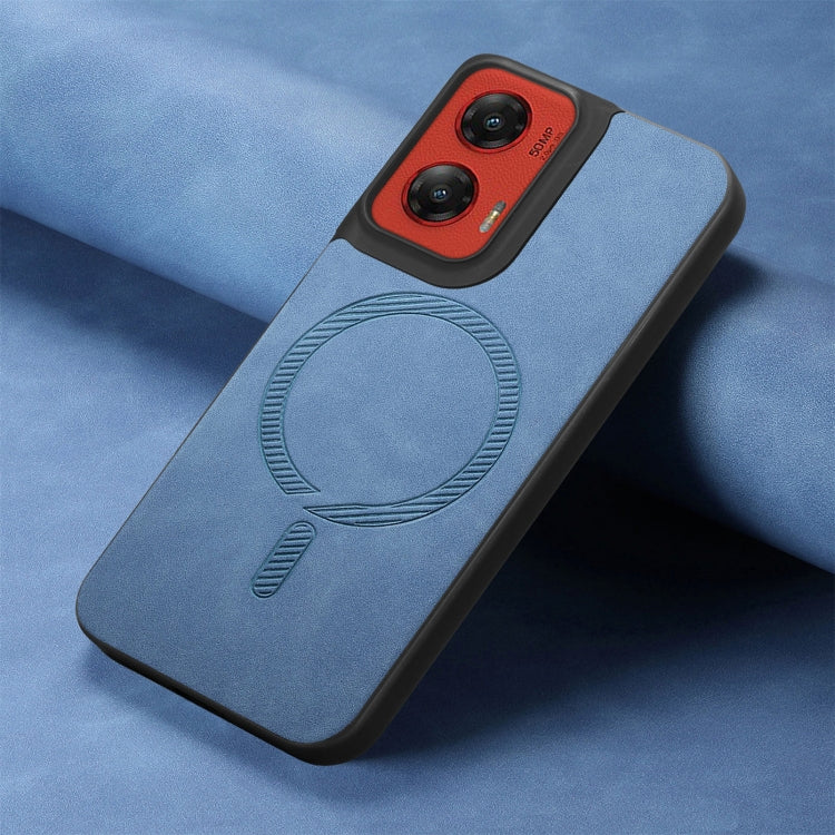 For Motorola Moto G Stylus 5G 2024 Retro Magsafe Magnetic PU Back Cover Phone Case
