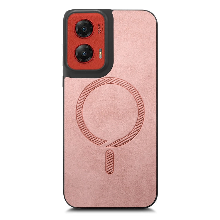 For Motorola Moto G Stylus 5G 2024 Retro Magsafe Magnetic PU Back Cover Phone Case