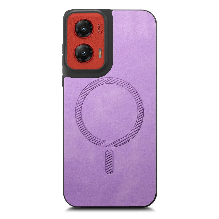 For Motorola Moto G Stylus 5G 2024 Retro Magsafe Magnetic PU Back Cover Phone Case
