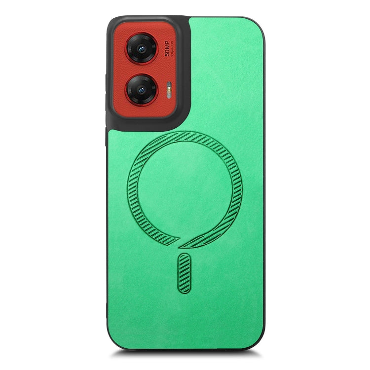 For Motorola Moto G Stylus 5G 2024 Retro Magsafe Magnetic PU Back Cover Phone Case