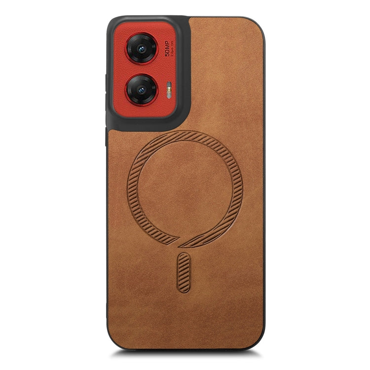 For Motorola Moto G Stylus 5G 2024 Retro Magsafe Magnetic PU Back Cover Phone Case