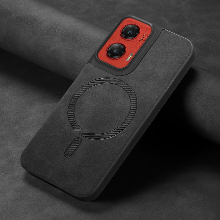For Motorola Moto G Stylus 5G 2024 Retro Magsafe Magnetic PU Back Cover Phone Case