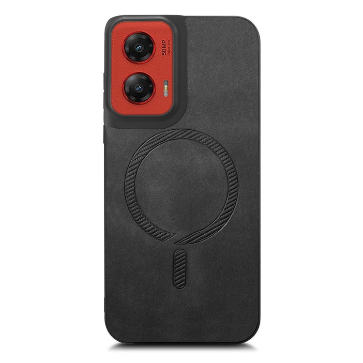 For Motorola Moto G Stylus 5G 2024 Retro Magsafe Magnetic PU Back Cover Phone Case