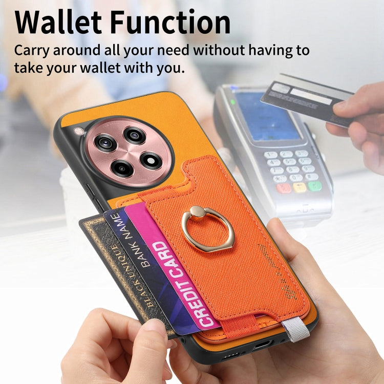 For OnePlus Nord CE4 / Ace 3V Retro Magsafe Cross Leather Ring Holder Card Bag Phone Case