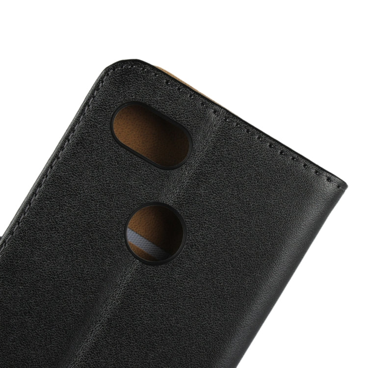 Leather Horizontal Flip Holster for Google Pixel 3 ,with Magnetic Clasp and Bracket and Card Slot and Wallet(Black)