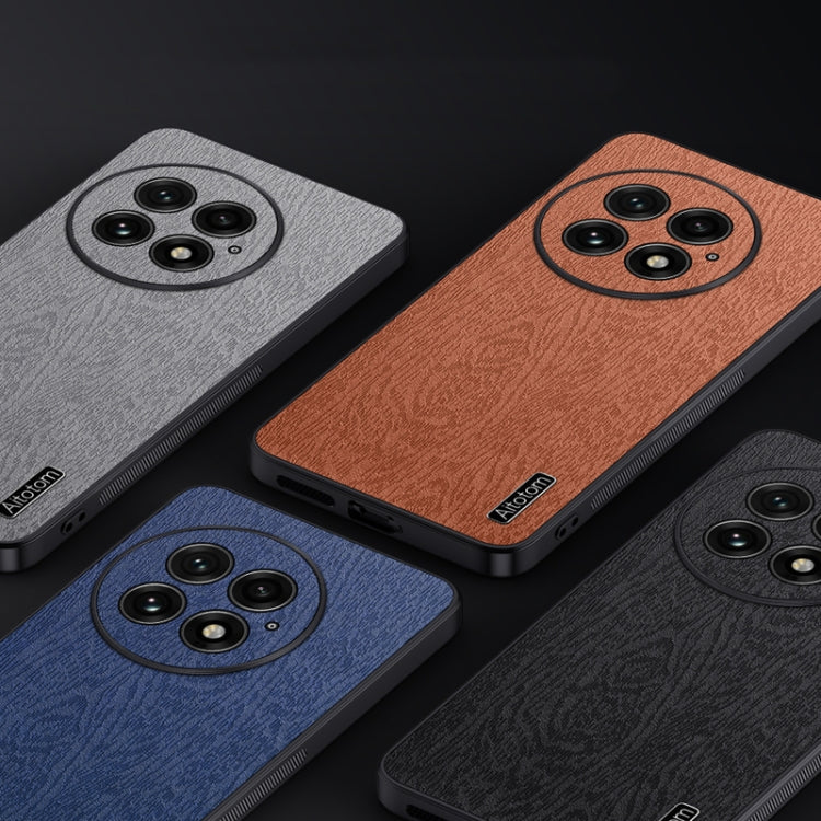For OnePlus 13 Tree Bark Leather Shockproof Phone Case