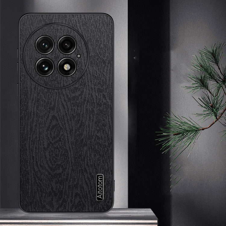 For OnePlus 13 Tree Bark Leather Shockproof Phone Case