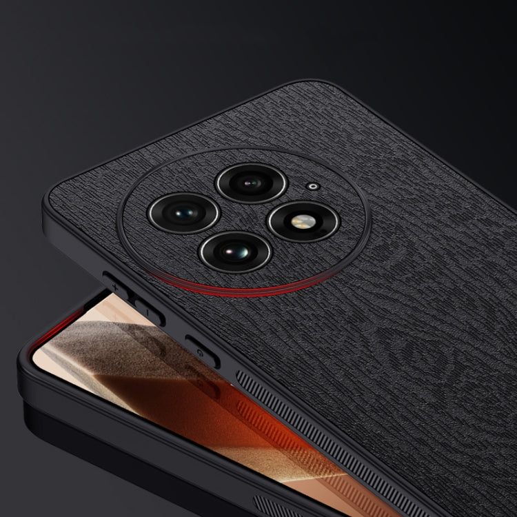 For OnePlus 13 Tree Bark Leather Shockproof Phone Case