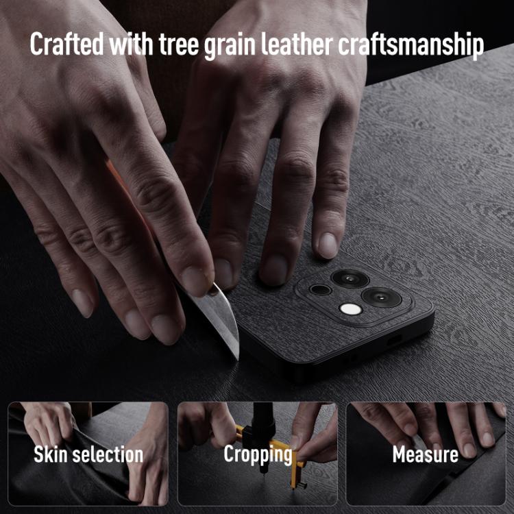 For OnePlus 13T Tree Bark Leather Shockproof Phone Case