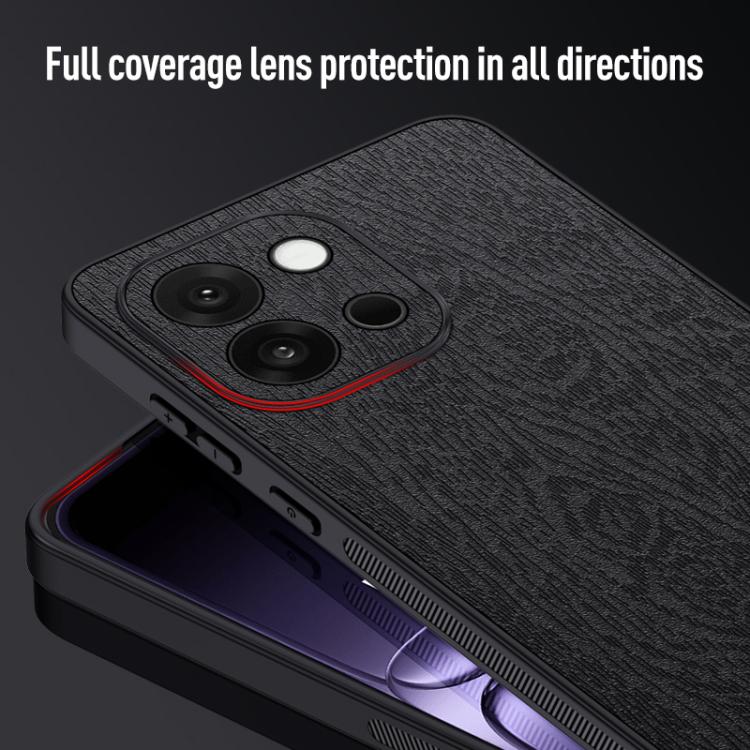 For OnePlus 13T Tree Bark Leather Shockproof Phone Case
